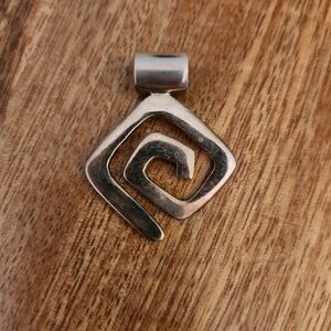 Silpada 925 Silver Greek Key Pendant